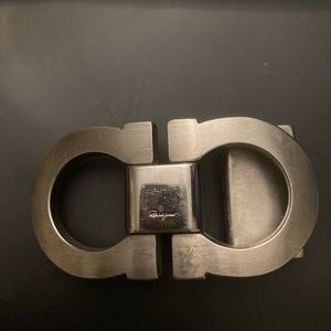 Silver matte salvatore Ferragamo belt buckle